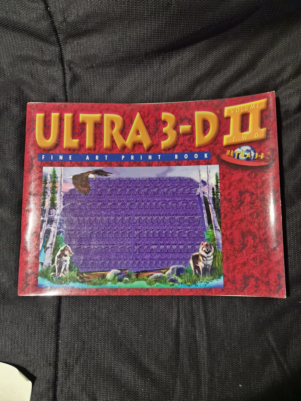 Ultra 3-D II Fine Art Print Book - Red Cover with Purple 3D Image